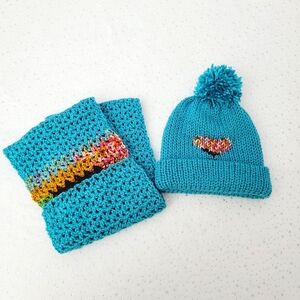 Knit and Crochet Hat and Scarf